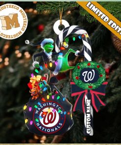 Washington Nationals MLB Grinch Candy Cane Personalized Xmas Gifts Christmas Tree Decorations Ornament_55909257 1