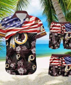 Washington Redskinds Personalized NFL Hawaiian Shirt & Shorts For Fans Gift Men And Women Holiday Summer