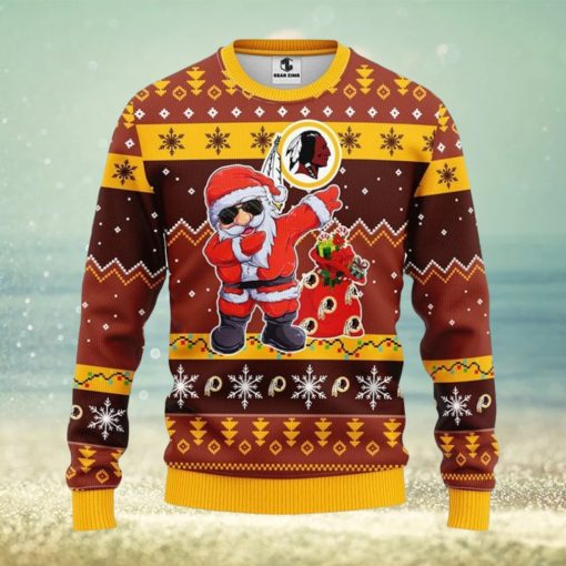 Washington Redskins Dabbing Santa Claus Xmas Ugly Christmas Sweater Best Christmas Gift Ideas