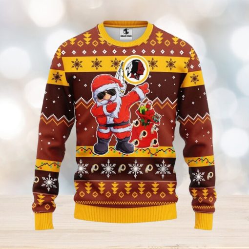 Washington Redskins Dabbing Santa Claus Xmas Ugly Christmas Sweater Best Christmas Gift Ideas