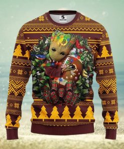 Washington Redskins Groot Hug Christmas Ugly Sweater Christmas Gift Ideas For Fans