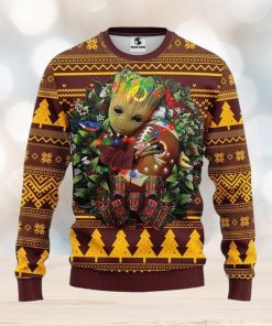 Washington Redskins Groot Hug Christmas Ugly Sweater Christmas Gift Ideas For Fans