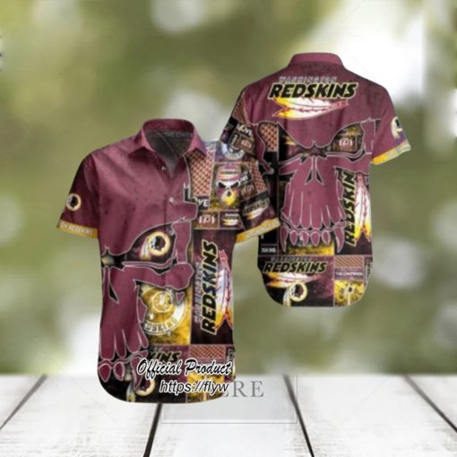 Washington Redskins NFL Skull Printed 3D New Trend Summer For Fans Hot Trend 2023 Hawaiian Shirt