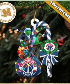Washington Wizards NBA Grinch Candy Cane Personalized Xmas Gifts Christmas Tree Decorations Ornament_15433124 1