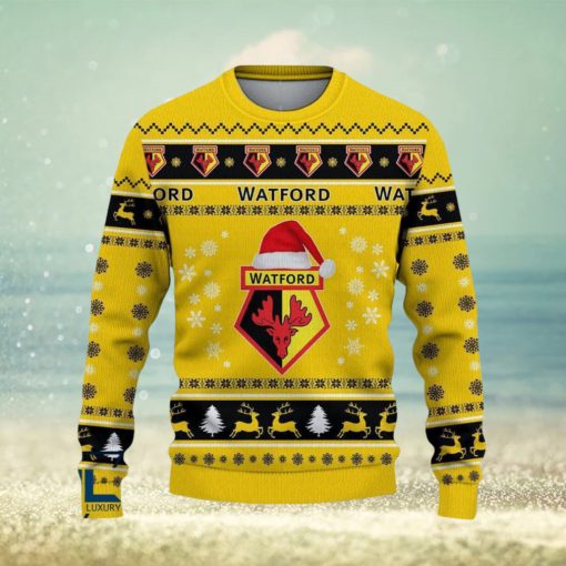 Watford Palm Efl Logo Team Ugly Christmas Sweater For Fans Gift Unisex Sweatshirt