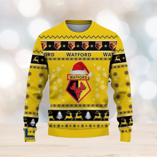 Watford Palm Efl Logo Team Ugly Christmas Sweater For Fans Gift Unisex Sweatshirt