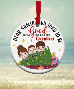 We Take After Our Grandma Personalized Funny Grandkids Ornament, Christmas Gift For Grandma