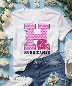 We wear pink Miami Hurricanes shirt