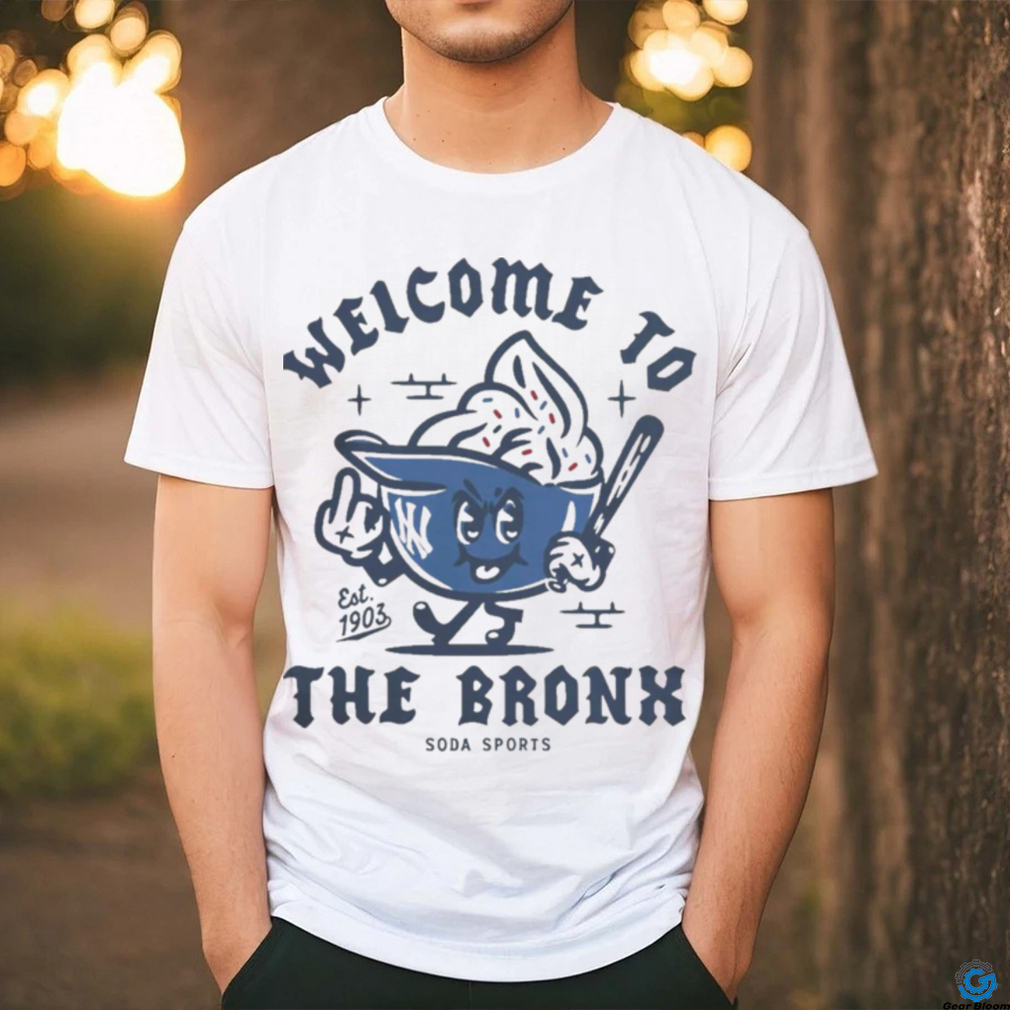 Welcome to the Bronx New York yankees helmet baseball artwork shirt -  Limotees