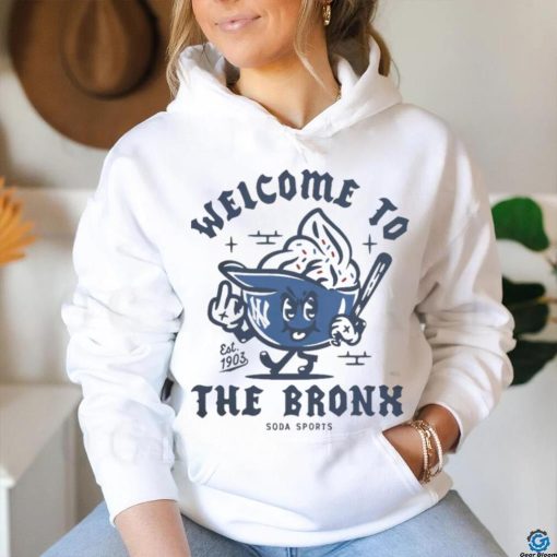 Welcome to the Bronx New York yankees helmet baseball artwork shirt