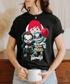 Wendy’s Friends Pennywise And Jack Skellington Halloween Shirt, hoodie, sweater, long sleeve and tank top Wendy’s Friends Pennywise And Jack Skellington Halloween Shirt