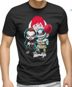 Wendy’s Friends Pennywise And Jack Skellington Halloween Shirt, hoodie, sweater, long sleeve and tank top Wendy’s Friends Pennywise And Jack Skellington Halloween Shirt