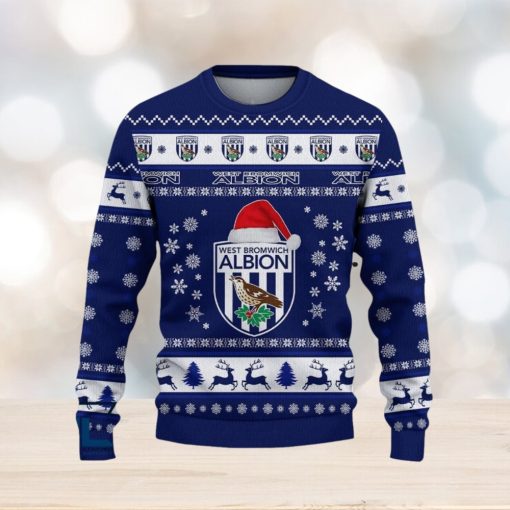 West Bromwich Albion F.C Luau Efl Logo Team Ugly Christmas Sweater For Fans Gift Unisex Sweatshirt