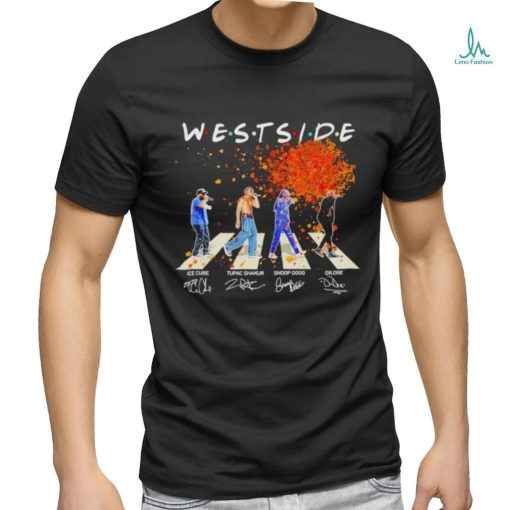 Westside Abbey Road Ice Cube Tupac Shakur Snoop Dogg Dr Dre signatures shirt