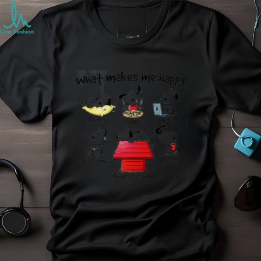 What Makes Me Happy Sleeping  Snoopy Shirt