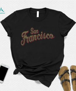 Where I'm From Women's San Francisco Script Black T Shirt