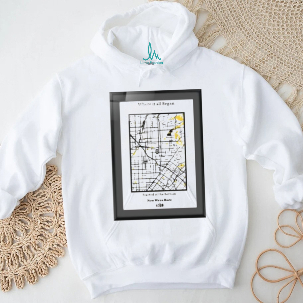 Where It All Started Rectangle Map Poster Shirt Where It All Started Rectangle Map Poster Shirt