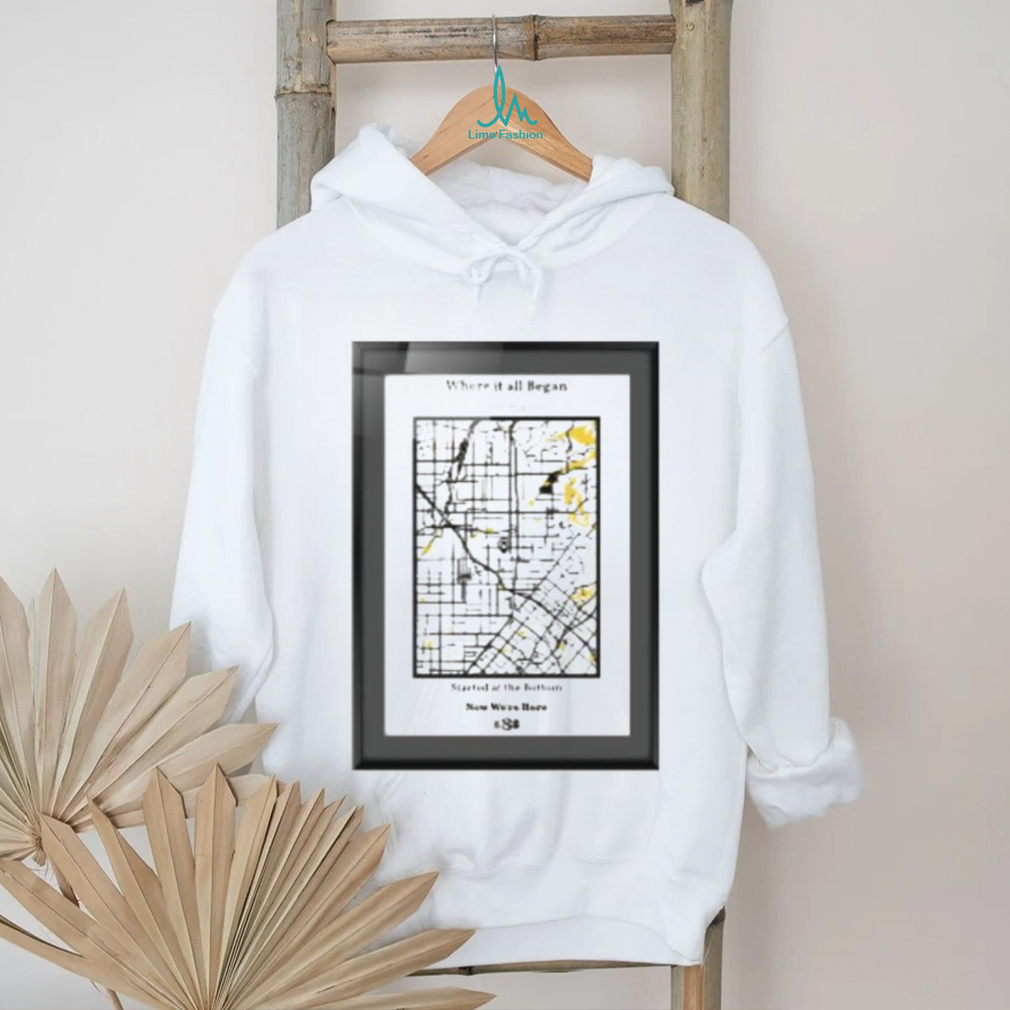 Where It All Started Rectangle Map Poster Shirt Where It All Started Rectangle Map Poster Shirt