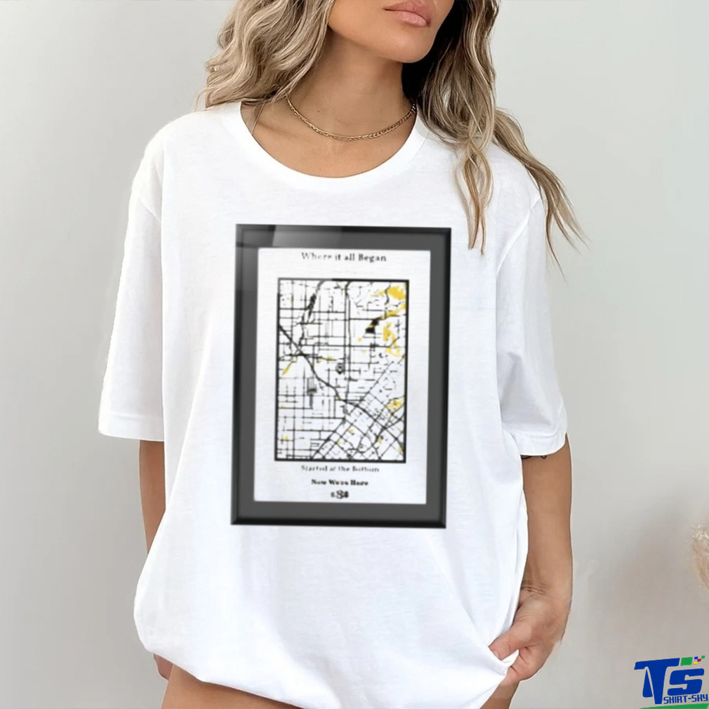 Where It All Started Rectangle Map Poster Shirt Where It All Started Rectangle Map Poster Shirt