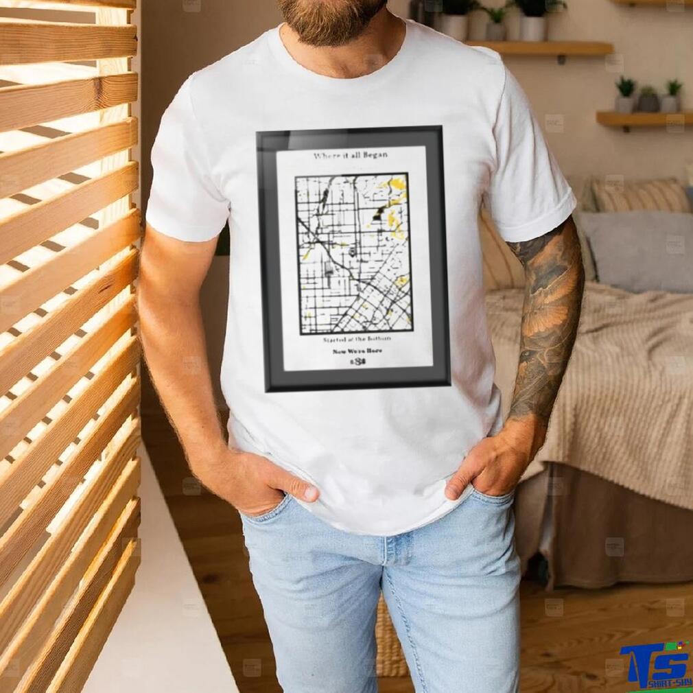 Where It All Started Rectangle Map Poster Shirt Where It All Started Rectangle Map Poster Shirt