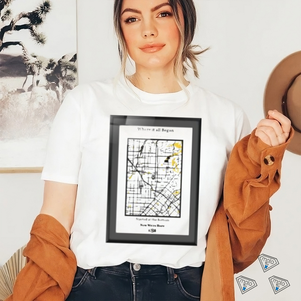 Where It All Started Rectangle Map Poster Shirt Where It All Started Rectangle Map Poster Shirt