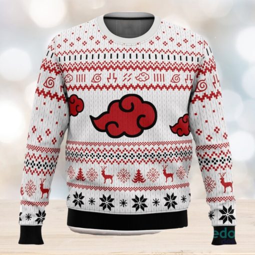 White Christmas Akatsuki 3D Ugly Christmas Sweater Unisex Christmas Sweater For Men And Women