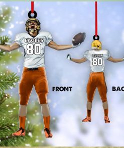 Winner Emotions American Football Ornament Custom Ornament Gift For Football Player Personalized Gifts For Football Lovers