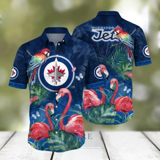 Winnipeg Jets NHL Hawaiian Shirt Camping Aloha Shirt