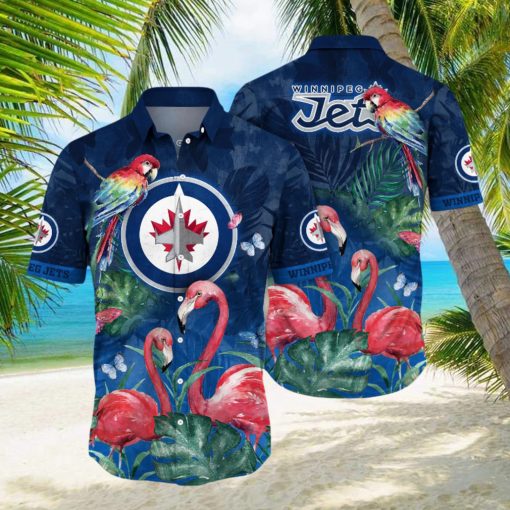 Winnipeg Jets NHL Hawaiian Shirt Camping Aloha Shirt