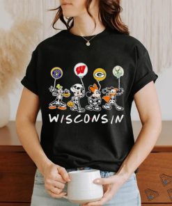 Wisconsin all sports team Mickey and friends Halloween shirt