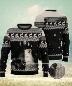 Wolf Day And Night Family Gift Ugly Christmas Sweater