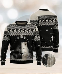 Wolf Day And Night Family Gift Ugly Christmas Sweater