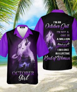 Wolf October Girl Hawaiian Shirt For Men & Women