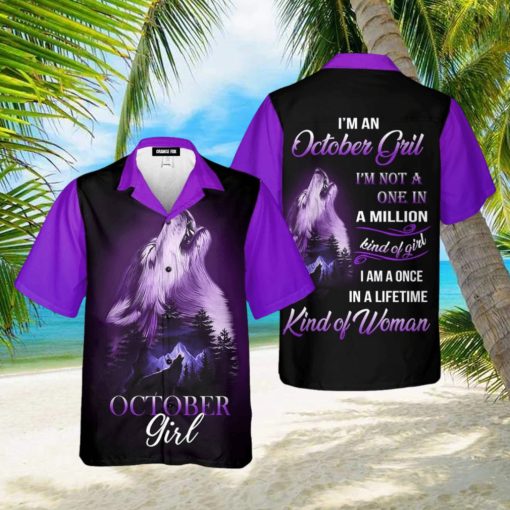 Wolf October Girl Hawaiian Shirt For Men & Women