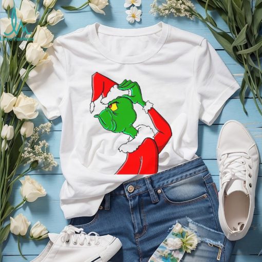 Women’s Fashion Short Sleeve Ew People Grinch Print Funny Grinch Christmas T shirt