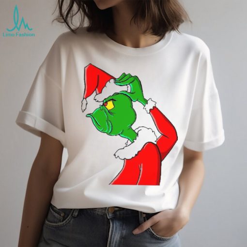 Women’s Fashion Short Sleeve Ew People Grinch Print Funny Grinch Christmas T shirt