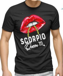 Womens Pink Lips Scorpio Queen Shirt