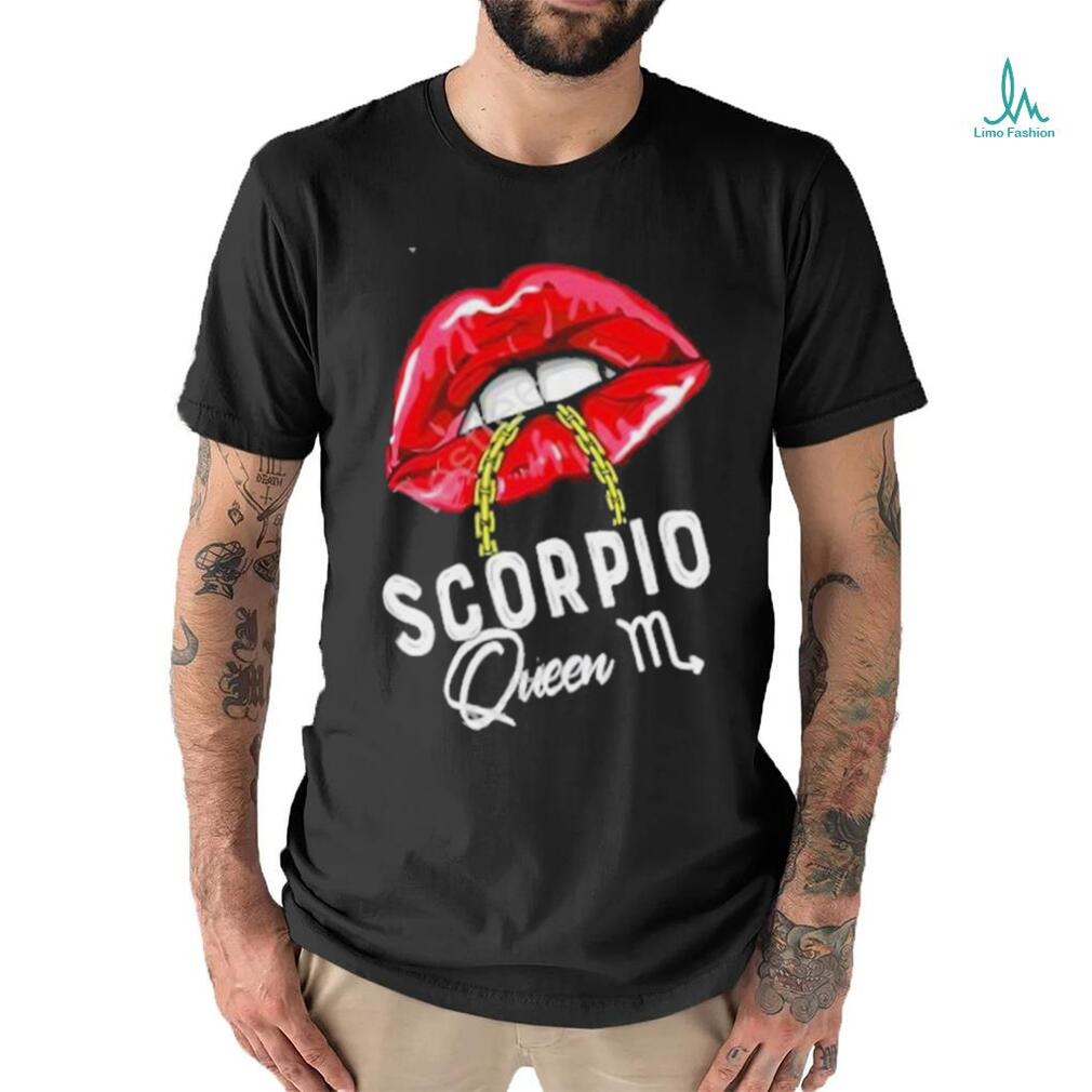 Womens Pink Lips Scorpio Queen Shirt Womens Pink Lips Scorpio Queen Shirt