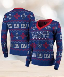 Women’s Royal New York Giants Light Up Ugly Christmas Sweater