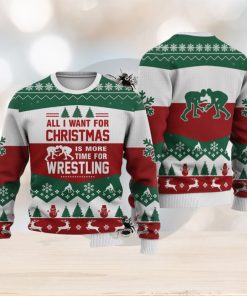 Wrestling All I Want For Christmas Family Gift Ugly Christmas Sweater