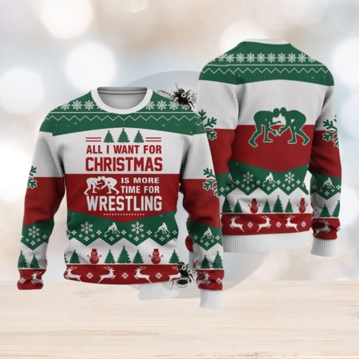 Wrestling All I Want For Christmas Family Gift Ugly Christmas Sweater