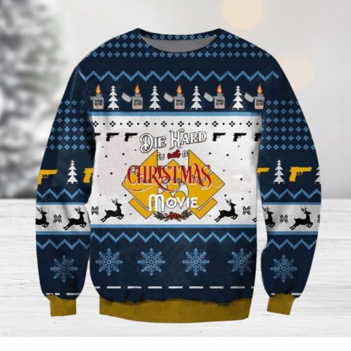 Xmas Diehard Christmas Fabric Knitted 3D Sweater For Thanksgiving