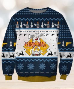 Xmas Diehard Christmas Fabric Knitted 3D Sweater For Thanksgiving