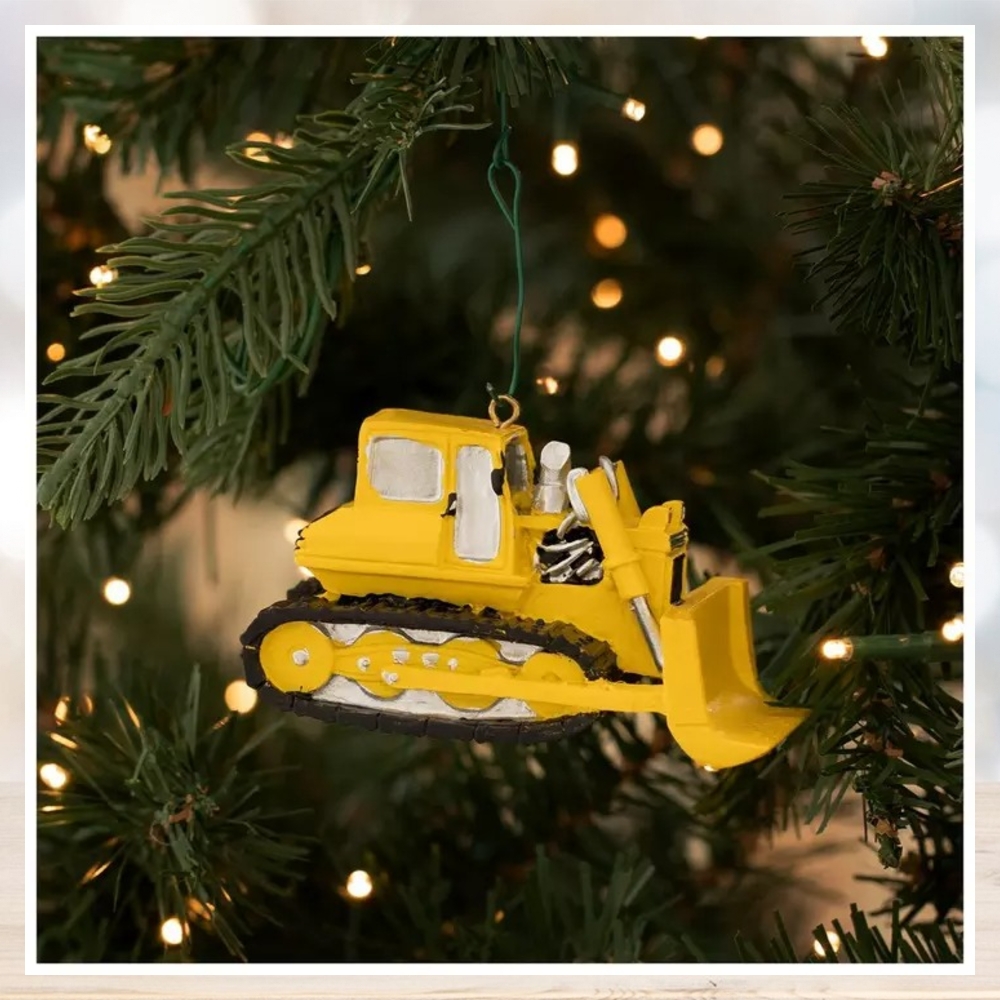 Yellow Bulldozer Ornament Yellow Bulldozer Ornament