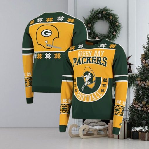 Yellow Green Bay Packers Ugly Christmas Sweater