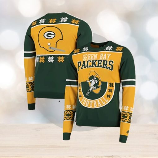 Yellow Green Bay Packers Ugly Christmas Sweater