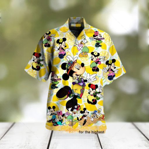 Yellow Mickey Hawaiian Shirt, Mickey’s Tropical Adventure Summer Button Shirt