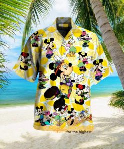 Yellow Mickey Hawaiian Shirt, Mickey’s Tropical Adventure Summer Button Shirt