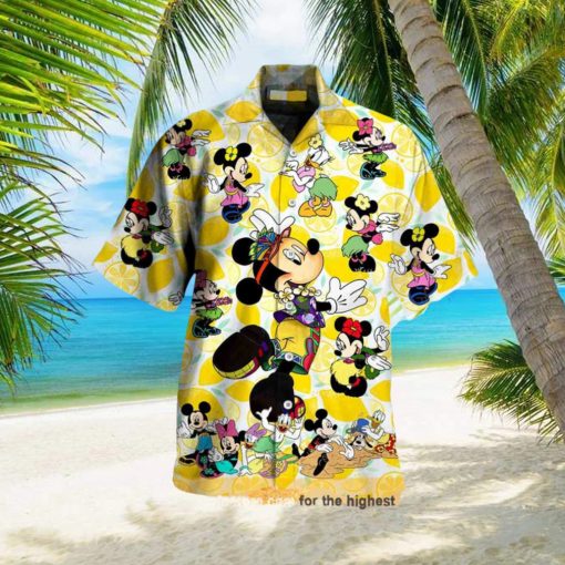 Yellow Mickey Hawaiian Shirt, Mickey’s Tropical Adventure Summer Button Shirt