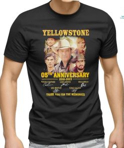 Yellowstone 05th Anniversary 2018 2023 thank you for the memories signatures t shirt